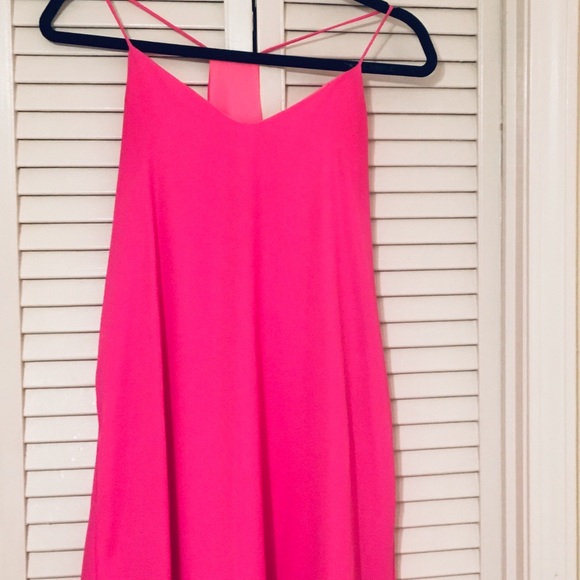 Hot Pink Shift Dress by Fascination - Picture 2 of 3